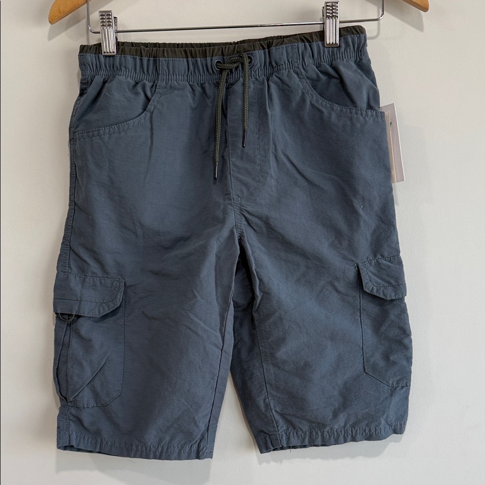 Univibe Big Boys Pull-On Cargo Shorts Dust Blue Size M Utility Versatile